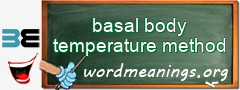 WordMeaning blackboard for basal body temperature method